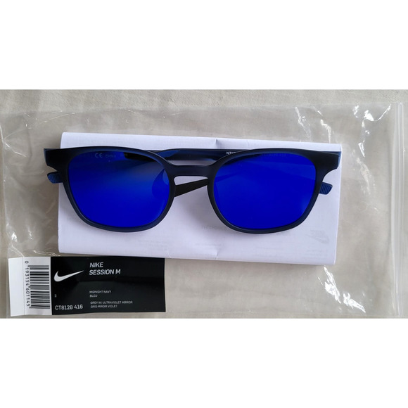Nike Unisex Sunglasses Ultraviolet Mirror Lens Square Frame SESSION M CT8128 416 - Picture 2 of 10